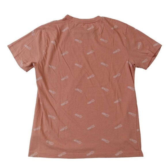 Denim & Flower Men's Medium Peach Colored Short Sleeve Pineapple Print T-Shirt - Picture 2 of 10